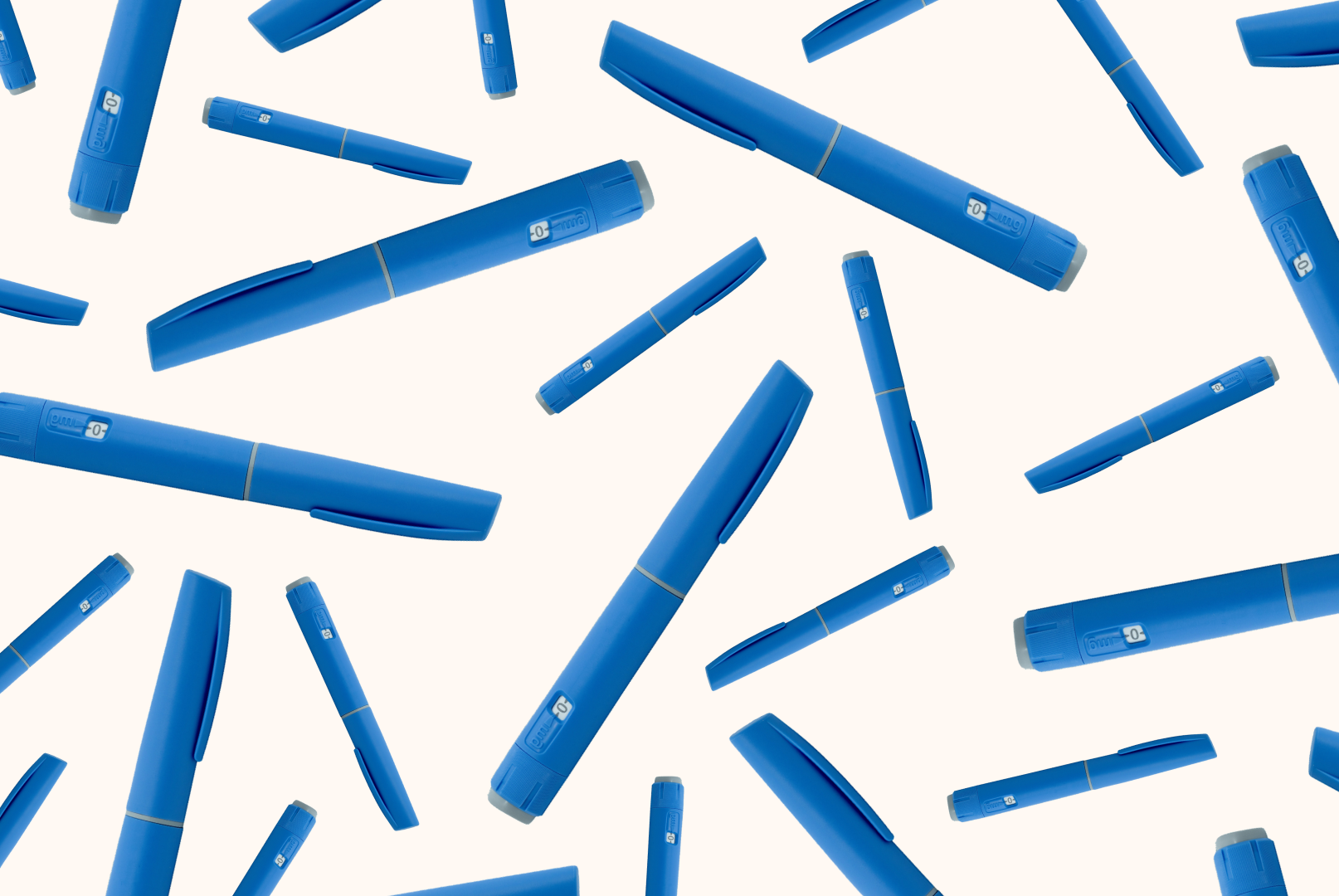 many blue insulin pens